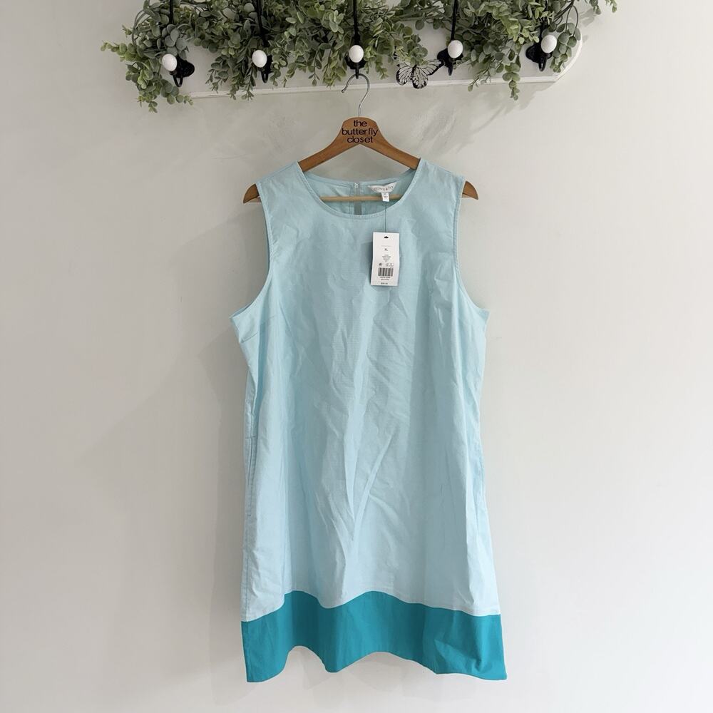 Crown & Ivy aqua coast colorblock Size XL new resort beach L5926